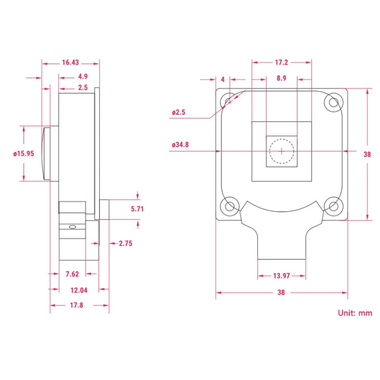 For Raspberry Pi Camera M12, 12.3MP IMX477R Sensor, High Sensitivity Camera Module, 23945