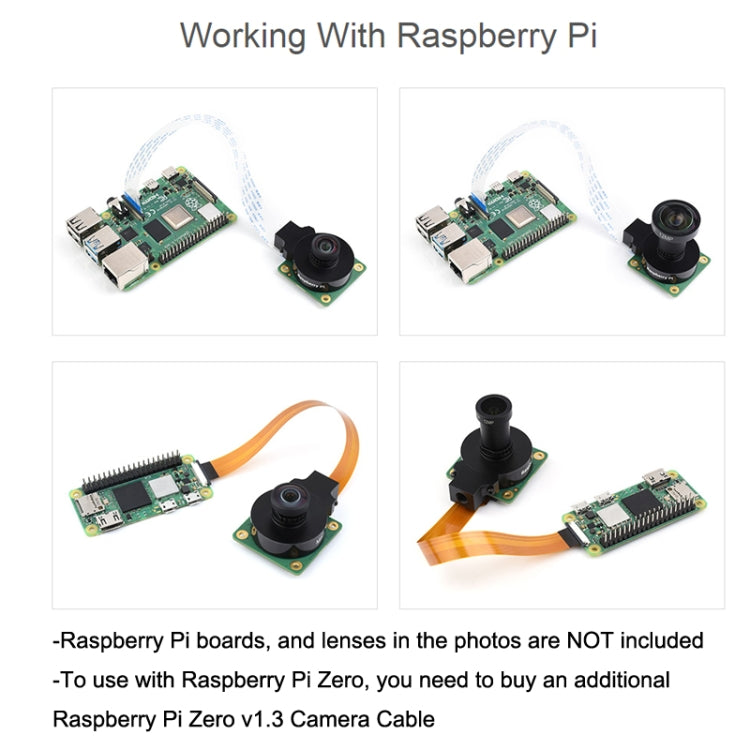 For Raspberry Pi Camera M12, 12.3MP IMX477R Sensor, High Sensitivity Camera Module, 23945
