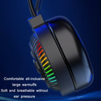 PANTSAN PSH-400 USB Computer Head-Mounted Luminous RGB Wired Headset, 3.5mm Single Plug, 3.5mm Black, 3.5mm Pink, 3.5mm White, 3.5mm Pink+Cat Ear, 7.1 USB