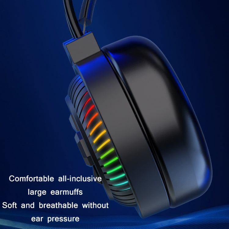 PANTSAN PSH-400 USB Computer Head-Mounted Luminous RGB Wired Headset, 3.5mm Single Plug, 3.5mm Black, 3.5mm Pink, 3.5mm White, 3.5mm Pink+Cat Ear, 7.1 USB