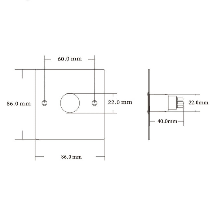 S88622L Metal Stainless Steel Panel with Waterproof Access Control Switch