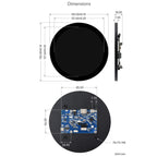 Waveshare 1080x1080 IPS Optically Bonded 5-Inch HDMI Circular 10-Point Touch Screen, 5 inch IPS