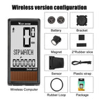 WEST BIKING Wireless Solar Code Table Mountain Road Bike Large Character Code Table Five Language Waterproof Speedometer, WEST BIKING Speedometer