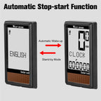 WEST BIKING Wireless Solar Code Table Mountain Road Bike Large Character Code Table Five Language Waterproof Speedometer, WEST BIKING Speedometer