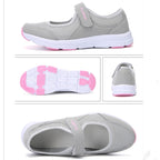 Women Casual Mesh Flat Shoes Soft Sneakers, 35, 36, 37, 38, 39, 40, 41, 42