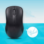 Rapoo1680 2.4GHz 1000 DPI 3 Buttons Business Office Desktop Computer Notebook Mute Portable Power Saving Wireless Mouse, Black, White