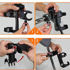 Rotatable Lockable Bicycle Bottle Cage Baby Stroller Bottle Holder Bicycle Water Bottle Holder, Lockable Bicycle Bottle