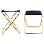 CLS Large 7075 Aluminum Alloy Outdoor Folding Stool Portable BBQ Fishing Folding Chair, Size: 30x25x31cm, CLS Large 7075(Red), CLS Large 7075(Blue), CLS Large 7075(Black)