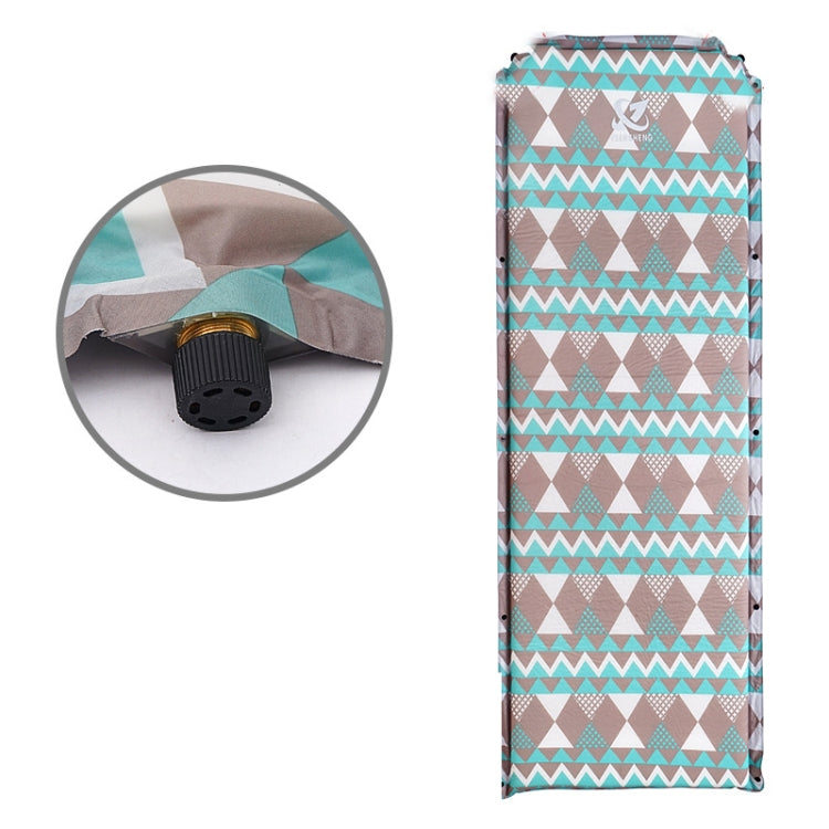 Double Air Hole Automatic Inflatable Pad Outdoor Camping Tent Pad Moisture-Proof Stitched Lunch Break Sleeping Pad, 182x60cm Orange, 182x60cm Navy Blue, 182x60cm Gray Blue, 182x60cm Red Yellow