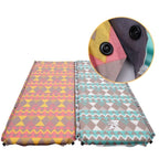 Double Air Hole Automatic Inflatable Pad Outdoor Camping Tent Pad Moisture-Proof Stitched Lunch Break Sleeping Pad, 182x60cm Orange, 182x60cm Navy Blue, 182x60cm Gray Blue, 182x60cm Red Yellow