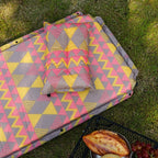 Double Air Hole Automatic Inflatable Pad Outdoor Camping Tent Pad Moisture-Proof Stitched Lunch Break Sleeping Pad, 182x60cm Orange, 182x60cm Navy Blue, 182x60cm Gray Blue, 182x60cm Red Yellow