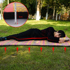 Double Air Hole Automatic Inflatable Pad Outdoor Camping Tent Pad Moisture-Proof Stitched Lunch Break Sleeping Pad, 182x60cm Orange, 182x60cm Navy Blue, 182x60cm Gray Blue, 182x60cm Red Yellow