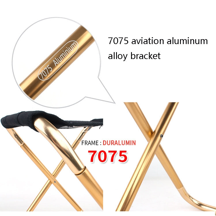 CLS 7075 Aluminum Alloy Fishing Chair Portable Camping Train Stool, Size: 24.8x22.5x27cm, CLS 7075(Ocean), CLS 7075(Scorching Sun), CLS 7075(Black)