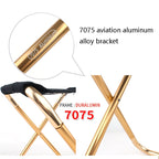 CLS 7075 Aluminum Alloy Fishing Chair Portable Camping Train Stool, Size: 24.8x22.5x27cm, CLS 7075(Ocean), CLS 7075(Scorching Sun), CLS 7075(Black)