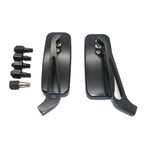 Anti-glare Square Aluminum Motorcycle Modified Rearview Mirror, White Mirror, Anti-glare