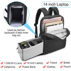 CADeN L4 Double-layer Casual Business Computer Backpack USB Multi-function Digital Camera Bag, TBD0374479001D, TBD0374479001L, TBD0374479001A, TBD0374479001B