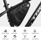 Shark Tiger Bicycle Front Beam Wax Polyester Triangle Bag, Shark Tiger 1.5L Front Beam Bag
