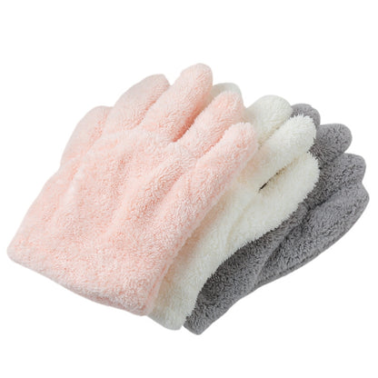 Singe Fast Dry Hair Gloves Quick Drying Coral Velvet Absorbent Gloves