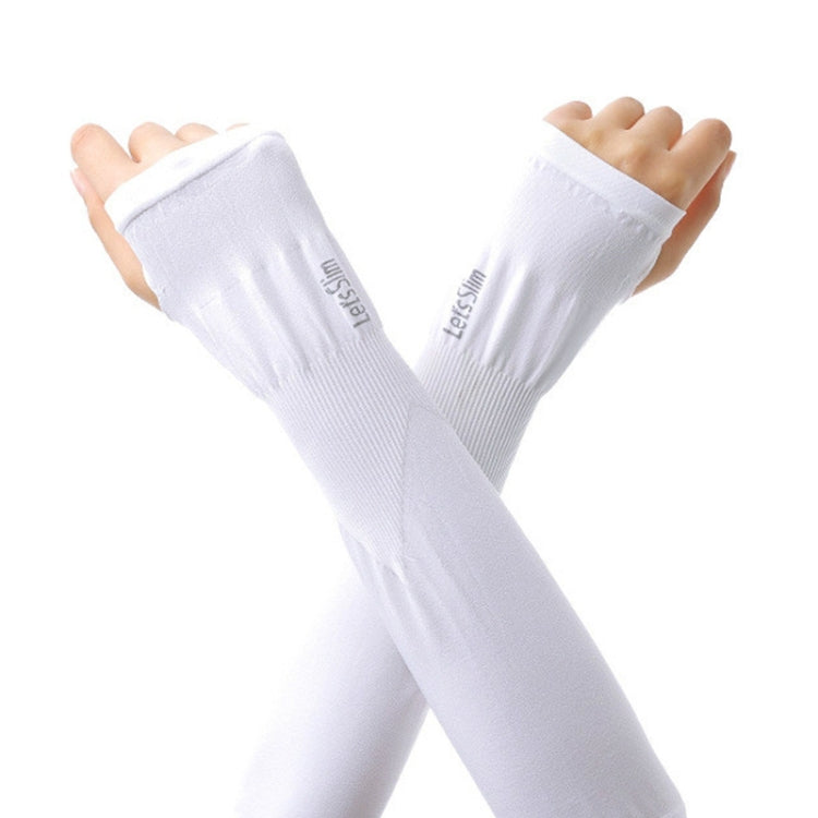 Long Ice Silk Sunscreen Sleeves Cycling Driving Outdoor UV Arm Oversleeve,  Length: 38cm, Ice Silk Arm Oversleeve (White), Ice Silk Arm Oversleeve (Black), Ice Silk Arm Oversleeve (Gray), Ice Silk Arm Oversleeve (Blue), Ice Silk Arm Oversleeve (Pink)  ...