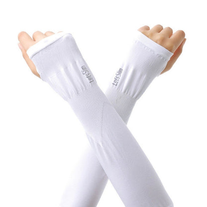 Long Ice Silk Sunscreen Sleeves Cycling Driving Outdoor UV Arm Oversleeve,  Length: 38cm, Ice Silk Arm Oversleeve (White), Ice Silk Arm Oversleeve (Black), Ice Silk Arm Oversleeve (Gray), Ice Silk Arm Oversleeve (Blue), Ice Silk Arm Oversleeve (Pink)  ...