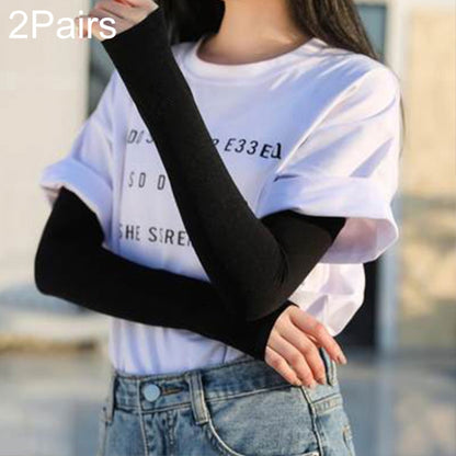 Long Ice Silk Sunscreen Sleeves Cycling Driving Outdoor UV Arm Oversleeve,  Length: 38cm, Ice Silk Arm Oversleeve (White), Ice Silk Arm Oversleeve (Black), Ice Silk Arm Oversleeve (Gray), Ice Silk Arm Oversleeve (Blue), Ice Silk Arm Oversleeve (Pink)  ...