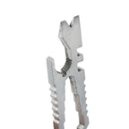 5pcs 12 in 1 Stainless Steel Multi-function Keychain Bottle Opener Screwdriver Wrench Self-defense Outdoor Tools, Wrench