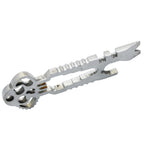 5pcs 12 in 1 Stainless Steel Multi-function Keychain Bottle Opener Screwdriver Wrench Self-defense Outdoor Tools, Wrench