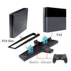 Game Console Radiator And Dual Handle Charging Base For PS4 / PS4 Slim, For PS4 / PS4 Slim