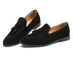 Men Leather Shoes Suede Tassels Slip-on Peas Shoes, 37, 38, 39, 40, 41, 42, 43, 44, 45, 46, 47, 48