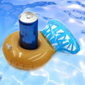 Diamond Ring Shape Inflatable Coaster Floating Water Drink Cup Holder Beach Supplies, Diamond Ring