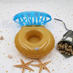 Diamond Ring Shape Inflatable Coaster Floating Water Drink Cup Holder Beach Supplies, Diamond Ring