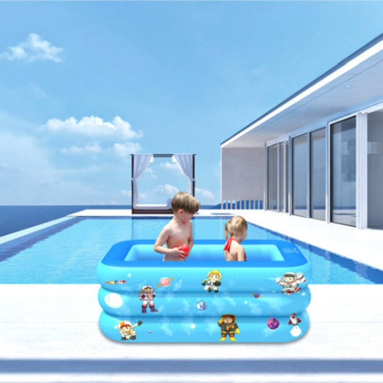 Household Indoor and Outdoor Aerospace Pattern Baby Square Inflatable Swimming Pool, 120 x 85 x 35cm, 130 x 85 x 50cm, 150 x 110 x 50cm, 180 x 130 x 55cm, 210 x 135 x 55cm