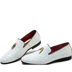 Men Pointed Toe Solid Color Casual Shine Loafer, 37, 38, 39, 40, 41, 42, 43, 44, 45, 46, 47, 48