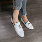 Men Pointed Toe Solid Color Casual Shine Loafer, 37, 38, 39, 40, 41, 42, 43, 44, 45, 46, 47, 48