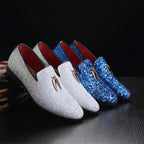 Men Pointed Toe Solid Color Casual Shine Loafer, 37, 38, 39, 40, 41, 42, 43, 44, 45, 46, 47, 48