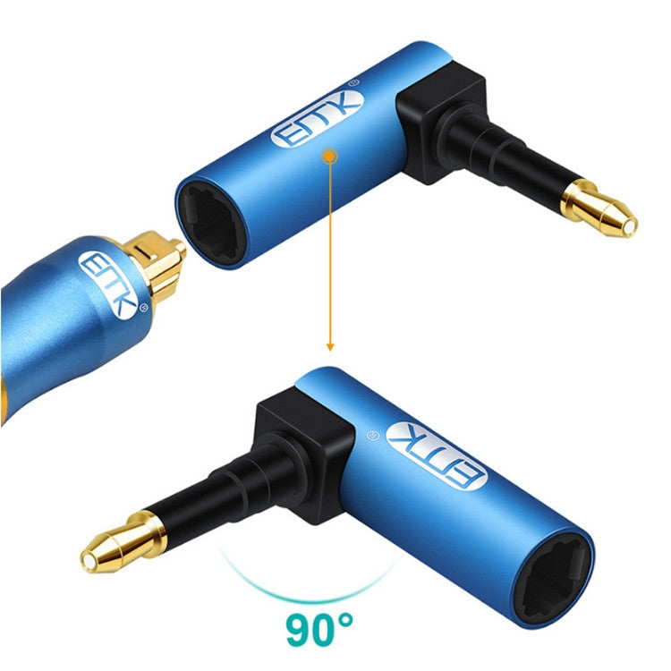 3 PCS EMK Optical Fiber Adapter Audio Adapter Square Port To Round Port Conversion Head