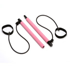 Pilates Stick Yoga Fitness Equipment Sports Stretching Band, Pink, Purple