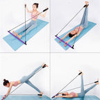 Pilates Stick Yoga Fitness Equipment Sports Stretching Band, Pink, Purple