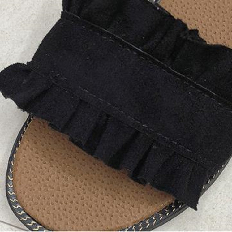 Lotus Leaf Edge Beach Flat Bottom Sandals Slippers, 35, 36, 37, 38, 39, 40