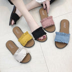 Lotus Leaf Edge Beach Flat Bottom Sandals Slippers, 35, 36, 37, 38, 39, 40