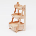 1:12 Mini House Toy Simulation Wooden Flower Stand Model, Wooden Flower Stand