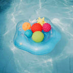 6 in 1 Baby Bath Soft Ball Rubber Educational Tub Toys, Bath Soft Ball