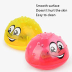 Baby Bathroom Play Water Bath Toy Children Electric Induction Sprinkler Ball with Light & Music, Red, Yellow, Red with Base, Yellow with Base