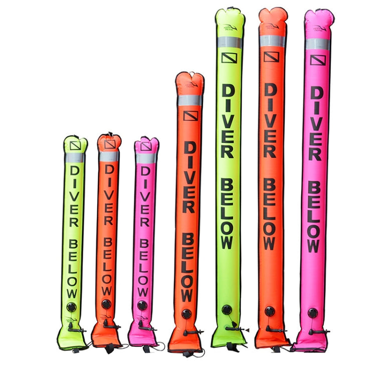 210D Nylon Automatic Seal Safety Signal Diving Mark Diving Buoy, 120 x 15cm, 120 x 18cm, 150 x 15cm, 150 x 18cm, 180 x 15cm, 180 x 18cm