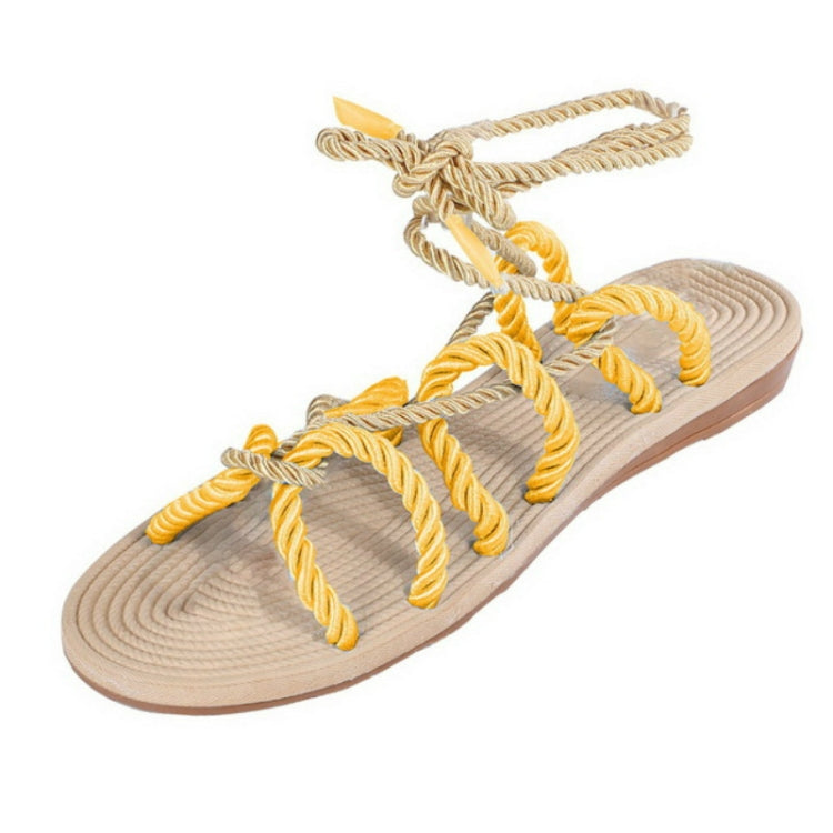 Women Sandals Stagger Hemp Rope Shoes, 35, 36, 37, 38, 39, 40, 41, 42, 43
