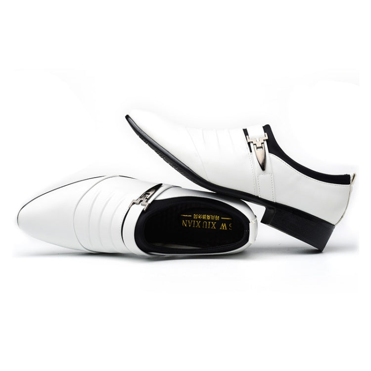 Men Set Business Dress Shoes PU Leather Pointed Toe Oxfords Shoes, 47, 48