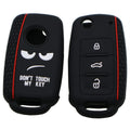 Do not Touch My Key Style Silicone Car Key Cover for Volkswagen Jetta Polo Passat Skoda Tiguan Golf, For Volkswagen Jetta Polo Passat Skoda Tiguan Golf