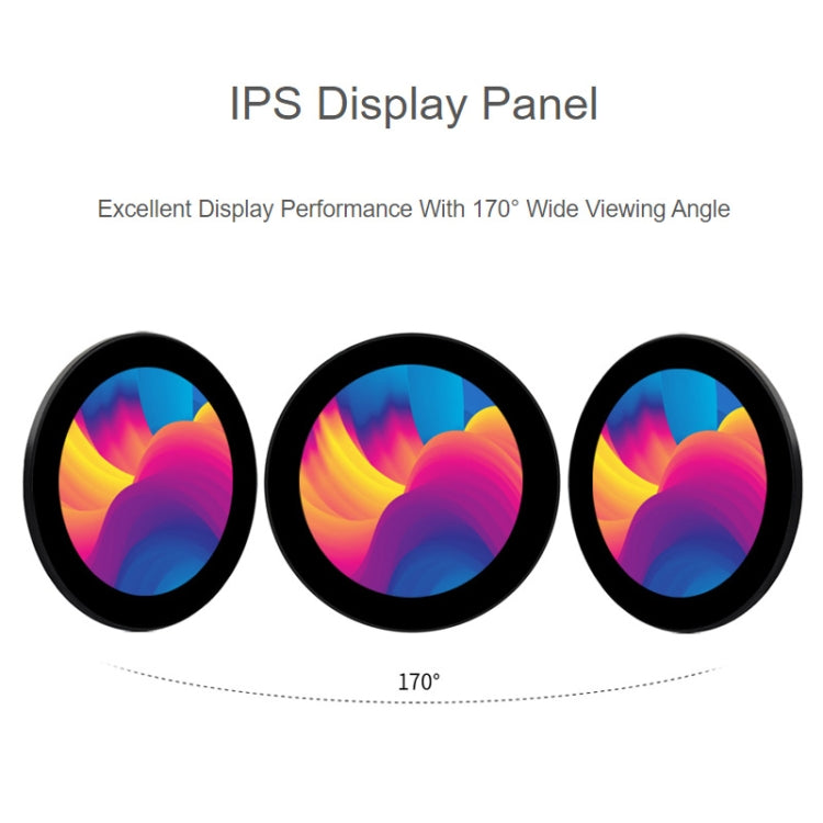 Waveshare 3.4 inch DSI Round Touch Display, 800 × 800, IPS, 10-Point Touch, 3.4 inch DSI