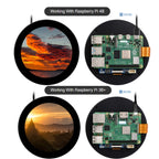 Waveshare 3.4 inch DSI Round Touch Display, 800 × 800, IPS, 10-Point Touch, 3.4 inch DSI