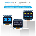 Waveshare 0.96 inch OLED Display Module, 128×64 Resolution, SPI / I2C Communication, 0.96 inch OLED (C Yellow Blue), 0.96 inch OLED (D White), 0.96 inch OLED (E Blue)
